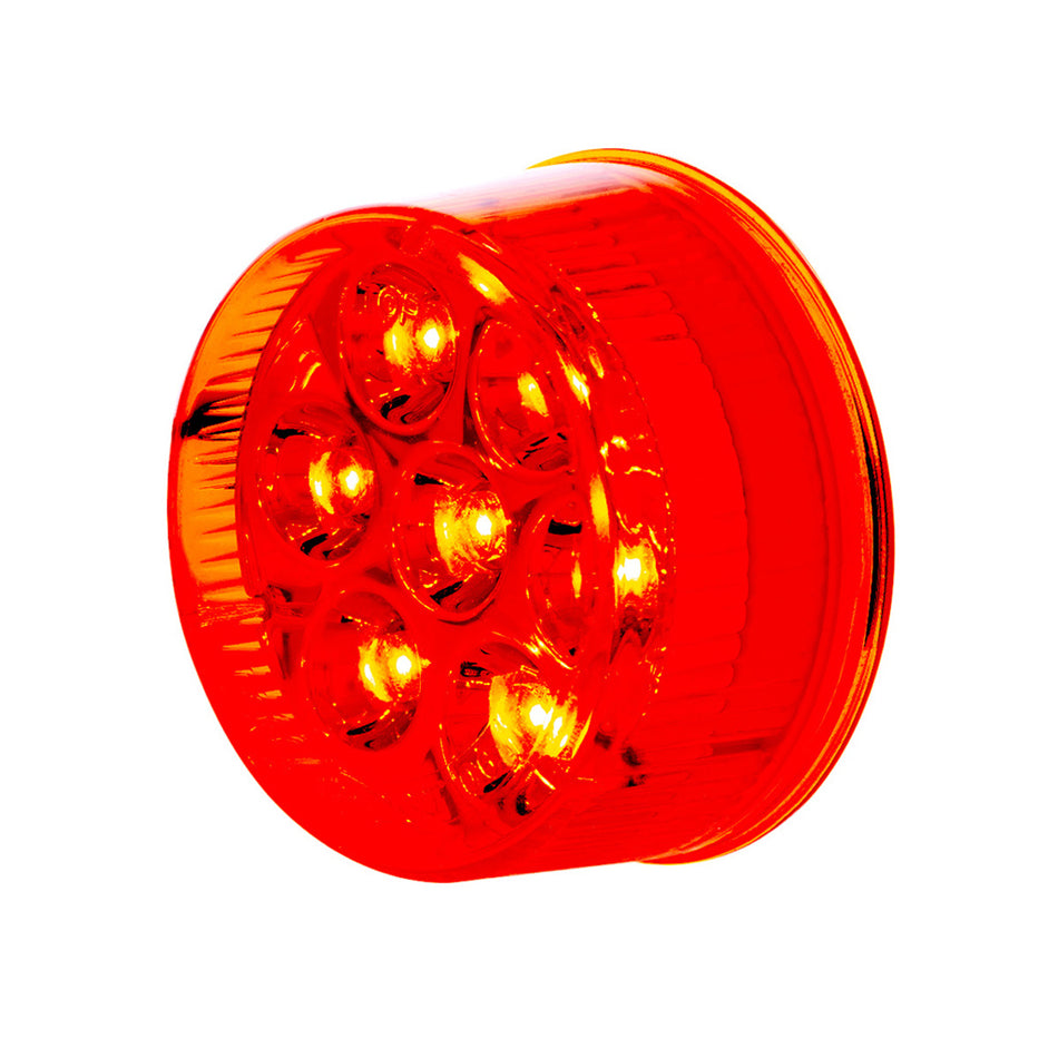 7 LED 2" Round Clearance Light - Amber or Red LEDs (Amber or Red Lens) Light Only or Full Light Kit