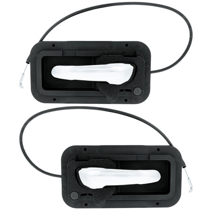 Chrome Interior Door Handle W/Cable & Base For Peterbilt 389 (2008-2023) And 386 (2006-2016) - Driver or Passenger Side