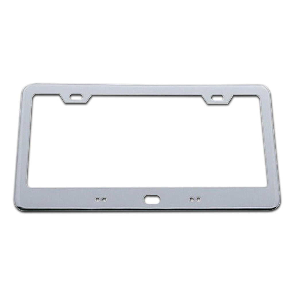 United Pacific - Chrome License Plate Frame With Bottom Mount LED Light Bar Cutout