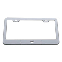 United Pacific - Chrome License Plate Frame With Bottom Mount LED Light Bar Cutout