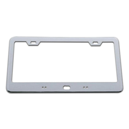 United Pacific - Chrome License Plate Frame With Bottom Mount LED Light Bar Cutout
