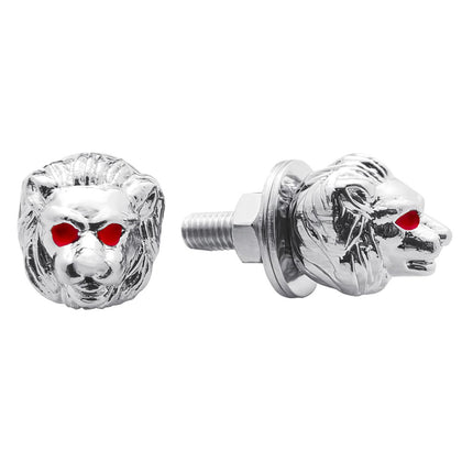 United Pacific - Chrome Lion Head License Plate Fastener