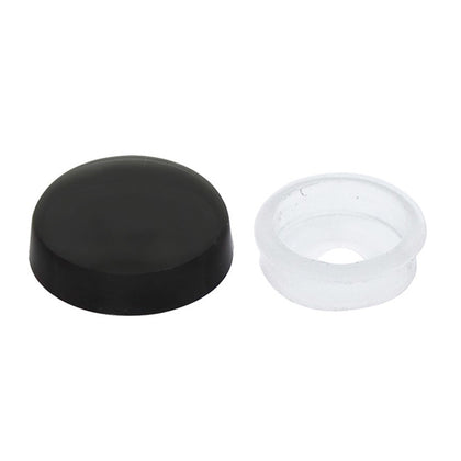United Pacific - Black Plastic Snap-On Cap For #6 And #8 Screw