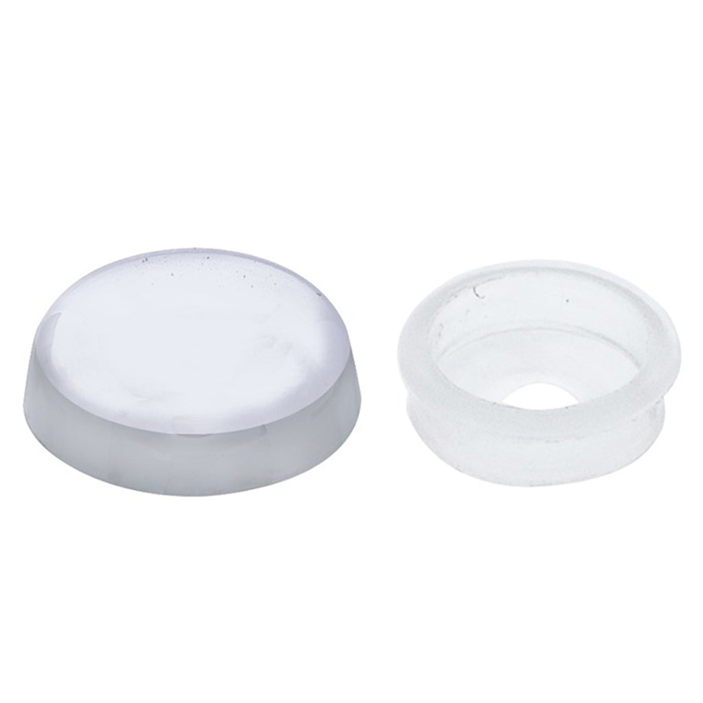United Pacific - Chrome Plastic Snap-On Screw Cover For #10 And #12 Screws