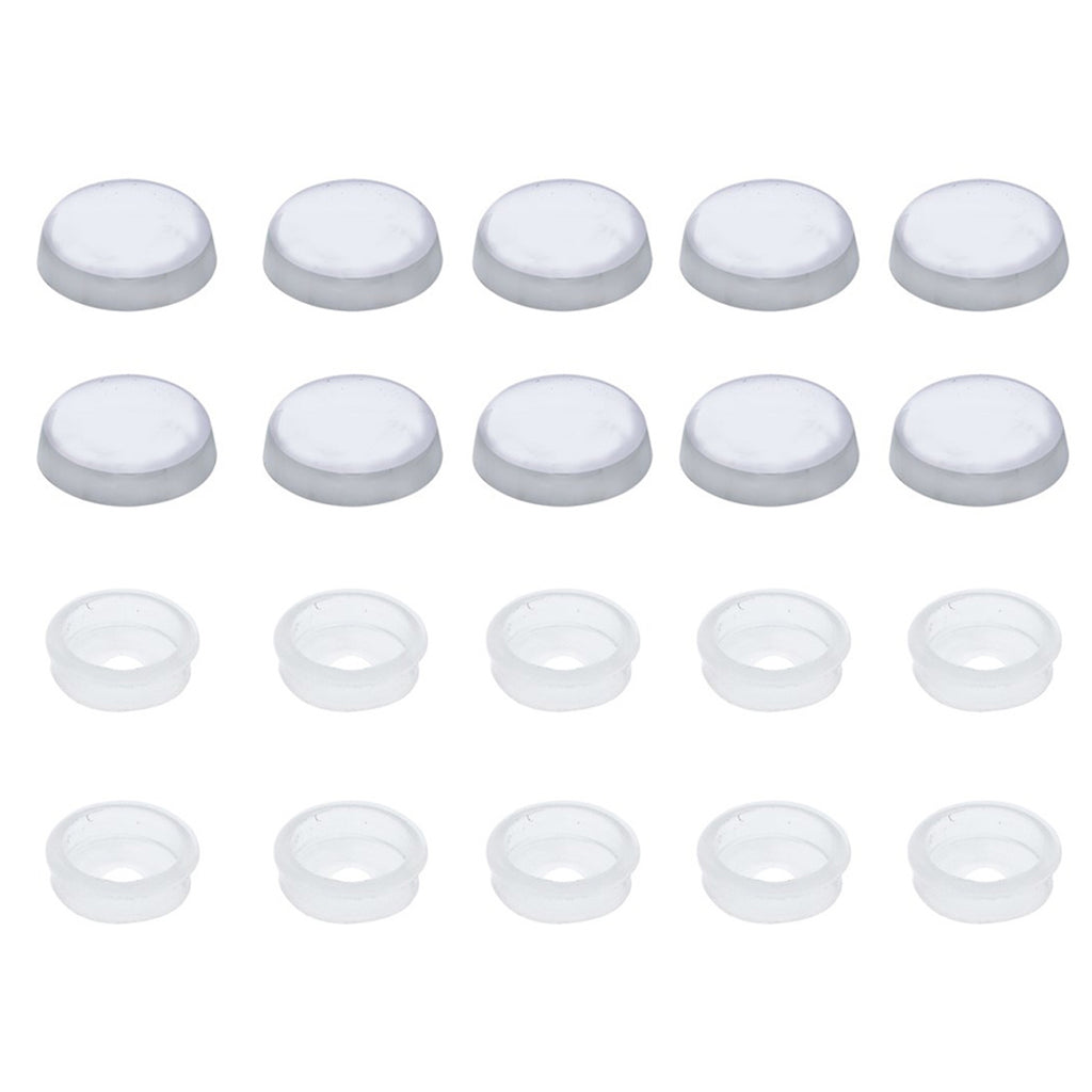 United Pacific - Chrome Plastic Snap-On Screw Covers For 1/4" Screw (10-Pack)