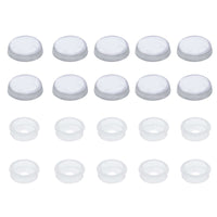 United Pacific - Chrome Plastic Snap-On Screw Covers For 1/4" Screw (10-Pack)