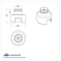15/16" Gearshift Mounting Adapter For Eaton-Fuller 13/15/18 Speed Shifters (Chrome/Vertical)