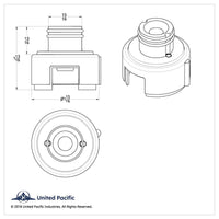 Gearshift Adapter w LED Mount For Eaton-Fuller 13/15/18 Speed (Chrome/Vertical)
