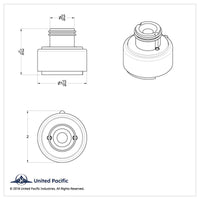 Gearshift Adapter w LED Mount For Eaton-Fuller 9/10 Speed (Chrome/Vertical)