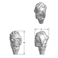 United Pacific - 1/2"-13 Thread-On Skull Shift Knob (Chrome)