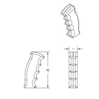 United Pacific - Thread-On Pistol Grip Gearshift Knob (Blue or Red)