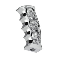 United Pacific - Thread-On Skulls Pistol Grip Gearshift Knob (Chrome, Red or Blue)