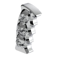 United Pacific - Thread-On Skulls Pistol Grip Gearshift Knob (Chrome, Red or Blue)