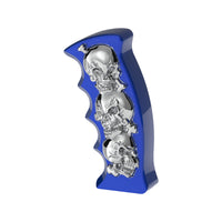 United Pacific - Thread-On Skulls Pistol Grip Gearshift Knob (Chrome, Red or Blue)