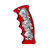 United Pacific - Thread-On Skulls Pistol Grip Gearshift Knob (Chrome, Red or Blue)