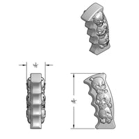United Pacific - Thread-On Skulls Pistol Grip Gearshift Knob (Chrome, Red or Blue)