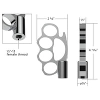 United Pacific - 1/2"-13 Thread-On Knuckle Gearshift Knob (Chrome)