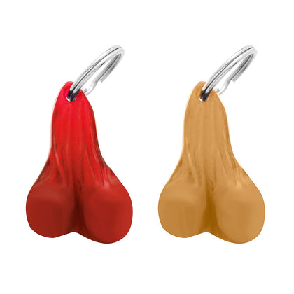 United Pacific - 2-1/2" Small Plastic Low-Hanging Balls Novelty Keychain (Various Colors)