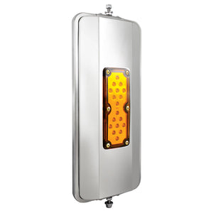 United Pacific - 7" X 16" 18 LED 430 Stainless Steel West Coast Mirror - Non-Heated