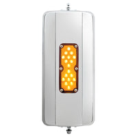 United Pacific - 7" X 16" 18 LED 430 Stainless Steel West Coast Mirror - Non-Heated