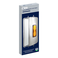 United Pacific - 7" X 16" 18 LED 430 Stainless Steel West Coast Mirror - Non-Heated