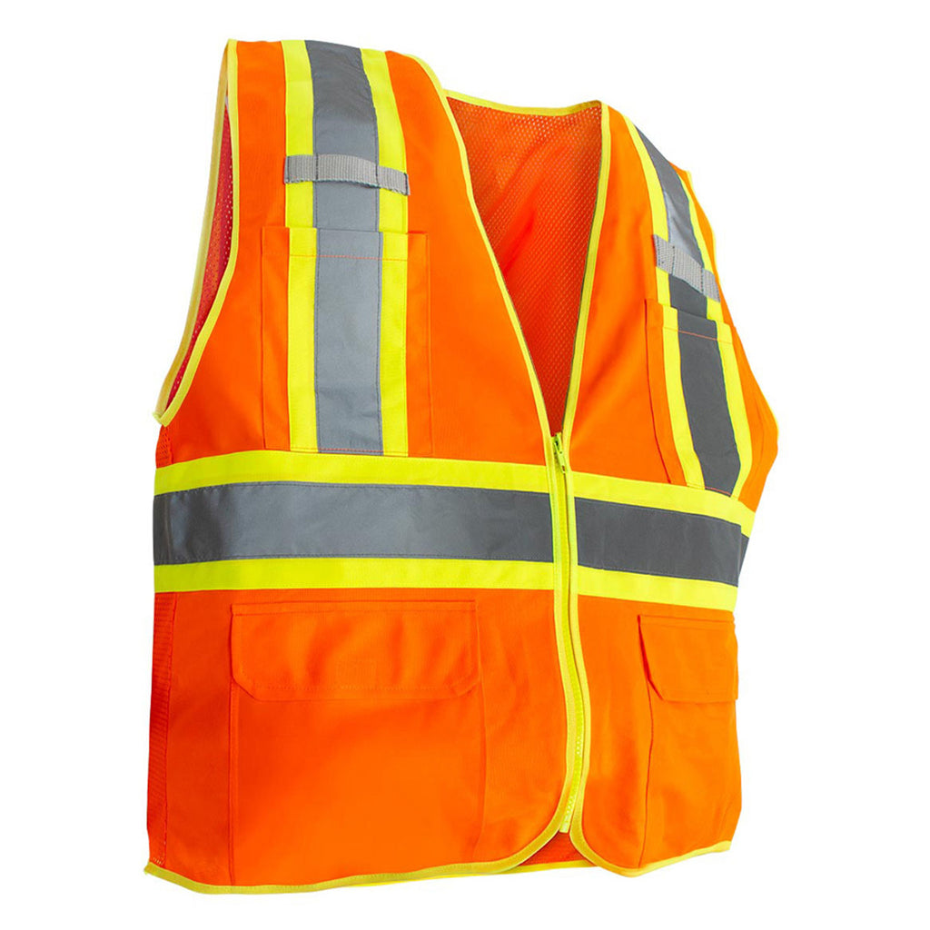 United Pacific - RigGear High Visibility Reflective Orange Safety Vest (Various Sizes)