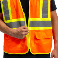 United Pacific - RigGear High Visibility Reflective Orange Safety Vest (Various Sizes)