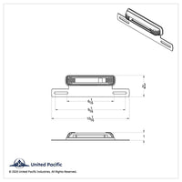 Chrome License Plate Light & Bracket With Red LED 3rd Brake Light (Various Colors)