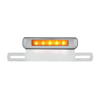 Chrome License Plate Light & Bracket With Red LED 3rd Brake Light (Various Colors)