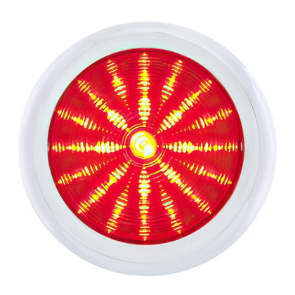 United Pacific - 41 LED 1950 Pontiac Style Tail Light With Chrome Bezel (Red Lens)