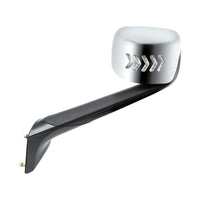 Hood Mirror Assembly w LED Lights On Mirror Cover & Glass For 2018-2024 Cascadia - Heated (Driver or Passenger Side)