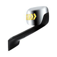 Hood Mirror Assembly w LED Lights On Mirror Cover & Glass For 2018-2024 Cascadia - Heated (Driver or Passenger Side)