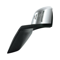 Chrome Plastic Hood Mirror Assembly With Sequential LED Turn Signals For 2018-2024 International LT (Driver or Passenger Side)