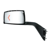 Chrome Plastic Hood Mirror Assembly With Sequential LED Turn Signals For 2018-2024 International LT (Driver or Passenger Side)