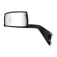 Chrome Plastic Hood Mirror Assembly With Sequential LED Turn Signals For 2018-2024 International LT (Driver or Passenger Side)