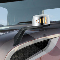 Chrome Plastic Hood Mirror Assembly With Sequential LED Turn Signals For 2018-2024 International LT (Driver or Passenger Side)