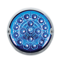 Double Fury 17 LED Dual Function Watermelon Torpedo Cab Light (Clear Lens) - Amber & Blue, Green or Purple LEDs
