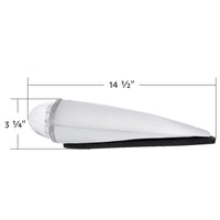 Double Fury 17 LED Dual Function Watermelon Torpedo Cab Light (Clear Lens) - Amber & Blue, Green or Purple LEDs