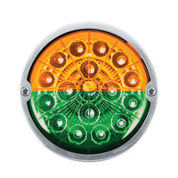 Double Fury 17 LED Dual Function Watermelon Torpedo Cab Light (Clear Lens) - Amber & Blue, Green or Purple LEDs