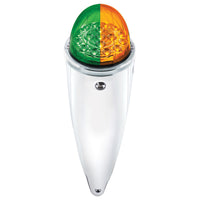 Double Fury 17 LED Dual Function Watermelon Torpedo Cab Light (Clear Lens) - Amber & Blue, Green or Purple LEDs