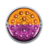 Double Fury 17 LED Dual Function Watermelon Torpedo Cab Light (Clear Lens) - Amber & Blue, Green or Purple LEDs