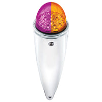 Double Fury 17 LED Dual Function Watermelon Torpedo Cab Light (Clear Lens) - Amber & Blue, Green or Purple LEDs