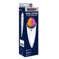 Double Fury 17 LED Dual Function Watermelon Torpedo Cab Light (Clear Lens) - Amber & Blue, Green or Purple LEDs
