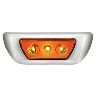 3 LED Double Fury Cab Light For 2013-2021 Kenworth T680 & 2012-2021 Peterbilt 579 (Clear Lens) - Amber & Blue, Green, Purple, Red or White LEDs