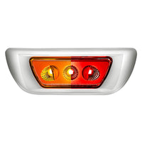 3 LED Double Fury Cab Light For 2013-2021 Kenworth T680 & 2012-2021 Peterbilt 579 (Clear Lens) - Amber & Blue, Green, Purple, Red or White LEDs