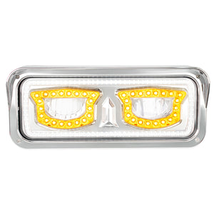 High Power LED Headlight With Turn Signal And Position Light (Chrome or Black) - Driver or Passenger Side