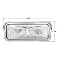 High Power LED Headlight With Turn Signal And Position Light (Chrome or Black) - Driver or Passenger Side