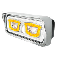 High Power LED Headlight With Turn Signal And Position Light (Chrome or Black) - Driver or Passenger Side