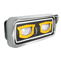 High Power LED Headlight With Turn Signal And Position Light (Chrome or Black) - Driver or Passenger Side