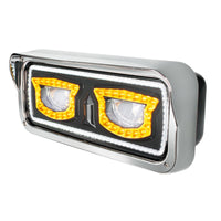 High Power LED Headlight With Turn Signal And Position Light (Chrome or Black) - Driver or Passenger Side